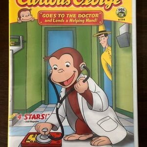 New! Curious George Goes to the Doctor and Lends a Helping Hand DVD and Blu-Ray